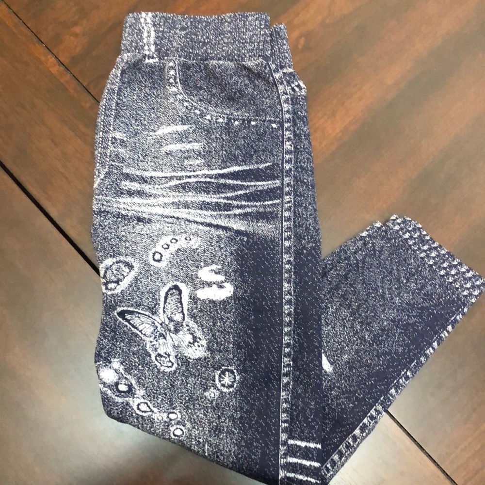 💕NWOT Cute Girls Spandex Mix Jean Print Pants💕